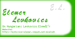 elemer levkovics business card